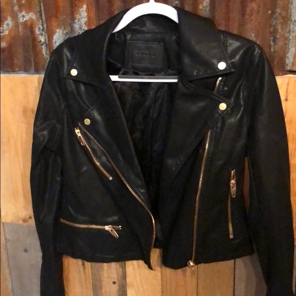 !!SOLD!! Blank NYC NWOT Faux Leather Motto Jacket - Picture 2 of 2